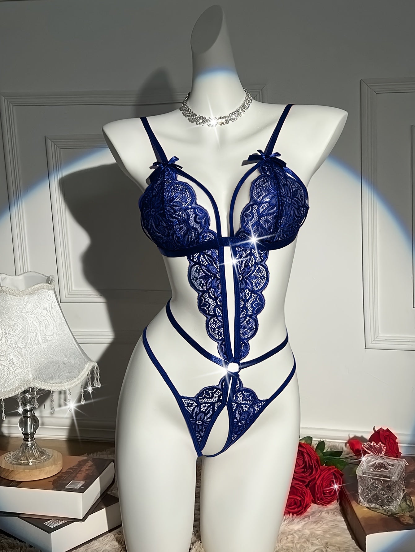 Flower Lace Sexy Close Fitting Teddy